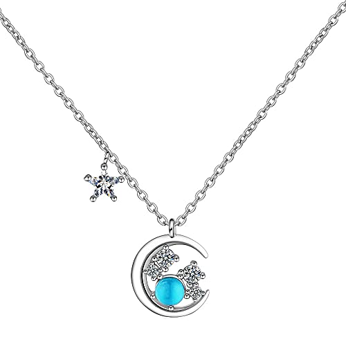 Collier lune et étoile en zircone HHRLCHX | Choker élégant
