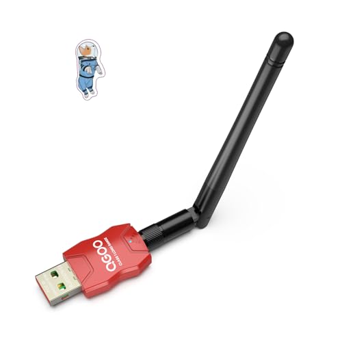 Class 1 Long Range Bluetooth Adapter for PC, QGOO USB Bluetooth Adapter for PC 5.3+EDR, Bluetooth Dongle Bluetooth Receiver Support Windows10/8.1/8/7?red-078?