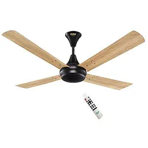 OSTN ARC 4 1200mm BLDC Motor 5 Star Rated Ceiling Fans with Remote Control | Upto 70% Energy Saving, High Air Delivery and LED Indicators | 28 Watts, 2+1 Year Warranty | Oak Wood