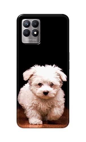Image of PRINTFIDAA� Printed Hard Back Cover Case for Realme 8i Back Cover (Puppy Dog) -2808