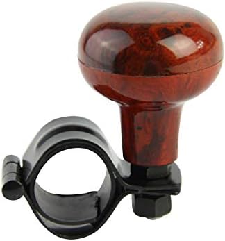 Woodgrain Steering Wheel Spinner Knob | Universal Fit for All Cars, Trucks, Semis, Tractors, Boats, Golf Carts | Suicide Power Handle Accessory