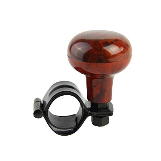 Rellix Woodgrain Steering Wheel Spinner Knob | Universal Fit for All Cars, Trucks, Semis, Tractors, Boats, Golf Carts | Suicide Power Handle Accessory