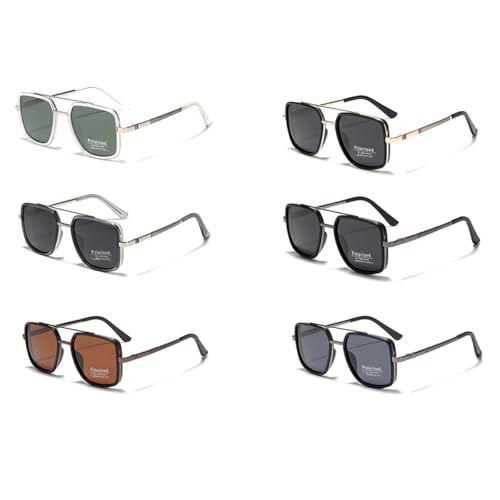 Big Frame Sunglasses Polarized Tr90 Half Metal Unisex Square Sun Glasses Sun Shades Uv400 6