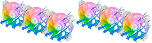 Kit ventiladores 120mm Mars Gaming MF-3AR con aspas invertidas para mejorar flujo de aire silencioso
