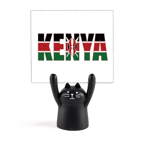 Porte-mémo chat noir style Art déco Kenya, une idée cadeau originale
