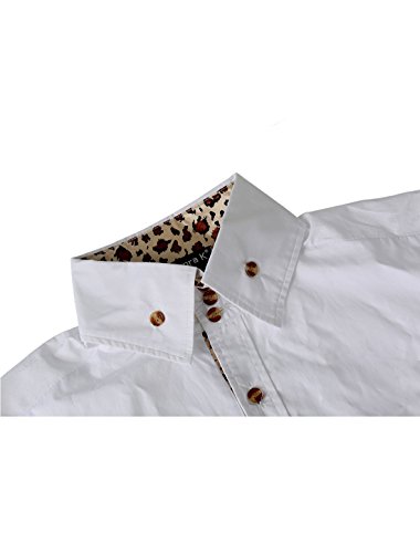 Allegra K l'uomo con bottoni frontale Leopard