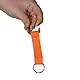 Karteo® Schlüsselband | Kurzband Karabiner und Schlüsselring | Schlüsselanhänger orange mit Metallkarabiner