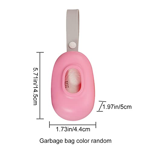 Dog Poop Bags Holder Reusable Pet Waste Bags Dispenser Pet Dog Waste Bag Dispenser with 1 Roll Pet Waste Bags for Pet Dog Doggy Puppy - Image 2