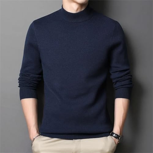 Men'S O-Neck Long-Sleeved Casual Solid Color Soft Warm Pullover Men'S Sweater Top4