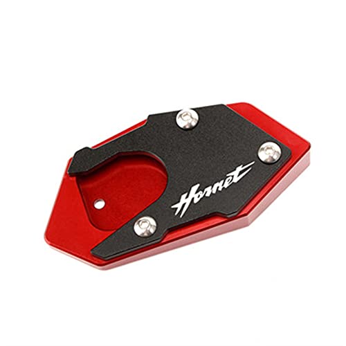 JHDS Moto Expanseur Support Stand Latéral Plaque Pied Pour HONDA HORNET CB600F 2008-2013 CB900F 2002-2007 Extension Support LatéRal (Couleur: Rouge) Cover