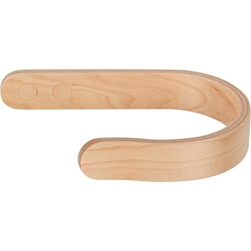 waveply Lot de 2 embrasses de rideaux en bois contreplaqué, draperie en forme de U pour mur (érable)