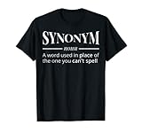 Synonym tshirt funny English grammar teacher gifts