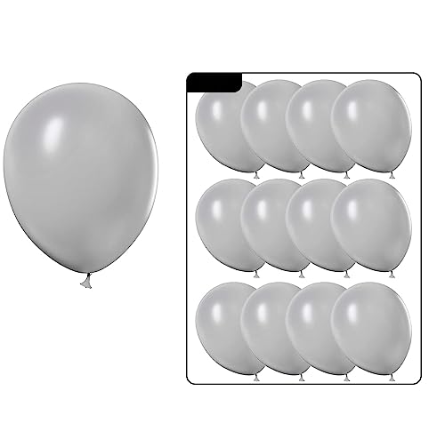 Image of 50 Pcs Retro Balloons Made of Strong Rubber (Retro Grey)