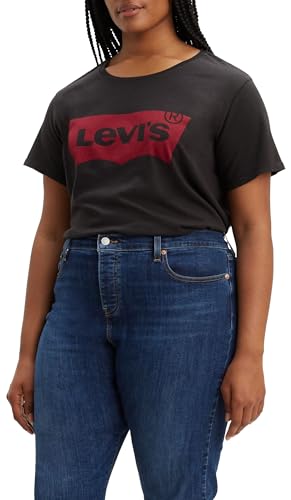 Levi's Plus Size Pl tee Camiseta, Negro (Mineral Black 0003), 2X-Large para Mujer