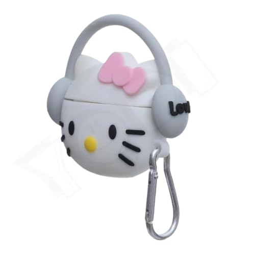 Image of YODI Case Cover for Airpods Pro|Pro 2|Airpods Pro 3|Airpods 4 Pouch, Silicone Cases with Cleaner Kit 360 Drop Protection,Shock-Resistant ((White-Kitty), Airpods Pro /Pro 2)