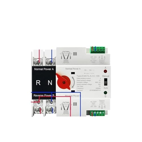 Interrupteur de sélection de conversion automatique à double alimentation ATS 4P 100A AC 220V