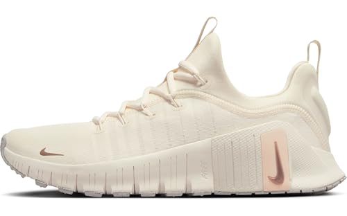 Nike Free Metcon 6 Women's Workout Shoes (FJ7126-100, Pale Ivory/Guava Ice/Sail/Metallic Red Bronze) Size 12