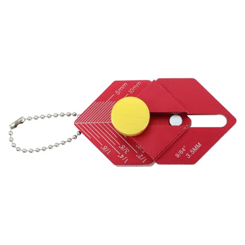 MoreFiiCo Trim Carpentry Tools Woodworking Measuring Ruler and Finish Ruler Multitool-Measure Distances, Mark Cuts Aluminum Alloy (Red)