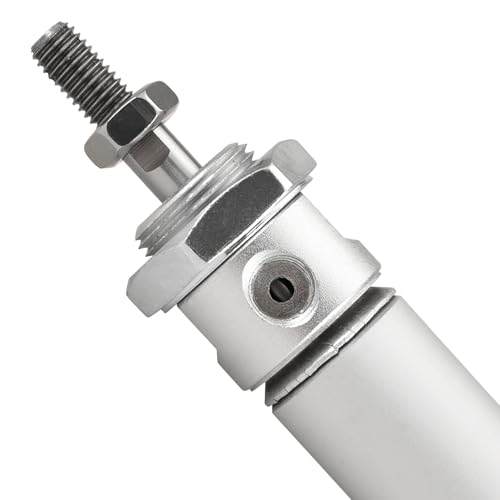 Heschen Pneumatischer Schlanker Luftzylinder, MAL 20-100, PT1/8’’ Anschluss, 20mm Bohrung, 100mm Hub, Doppelt Wirkend