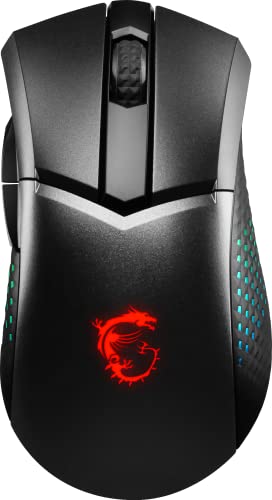MSI CLUTCH GM51 LIGHTWEIGHT WIRELESS - Mouse Gaming, Sensore PixArt PAW-3395, Peso 85g, 1000 Hz, Design ergonomico, Batteria da 550 mAH - Immagine 3