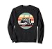Semi Truck Retro Sunset Trucking Lover Truck Driver Present Sweatshirt