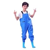 Kids Chest Waders with Boots Waterproof Bib Mud Dirty...