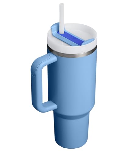 Image of STANLEY Quencher H2.0 Tumbler with Handle and Straw 40 oz | Flowstate 3-Position Lid | Cup Holder Compatible for Travel | Insulated Stainless Steel Cup | BPA-Free | Blue Sky