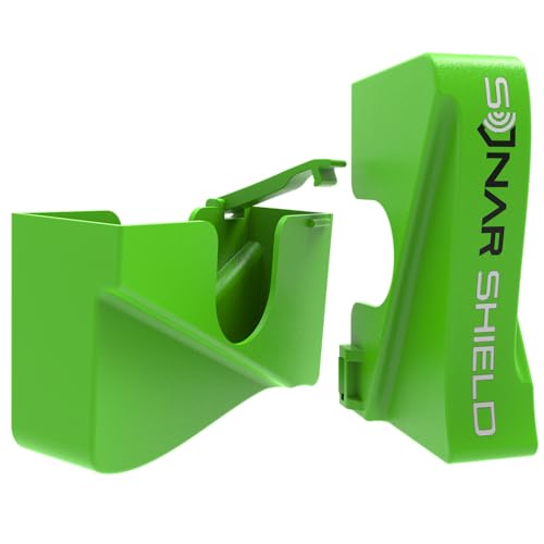 Sonar Shield Transducer Cover for Garmin LiveScope Plus LVS34 Pro Series Impact-Resistant Travel Case (Green)