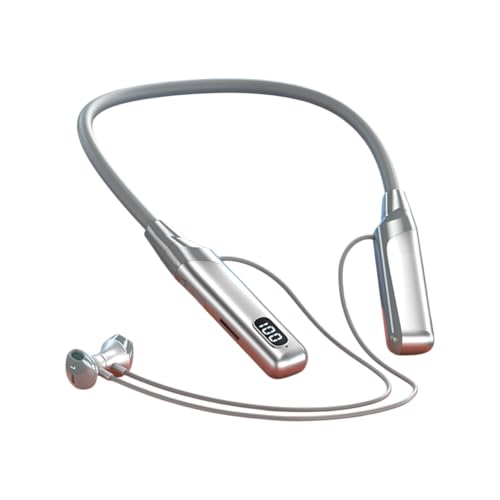 Image of iFAST IF-185 Digital Display Bluetooth Wireless Neckband Earphone| HD Call Stereo Bass | Up to 40 Hours Music Playtime | Voice Assistance, Dual Pairing, Plug-in Cards Mode [ Grey ]