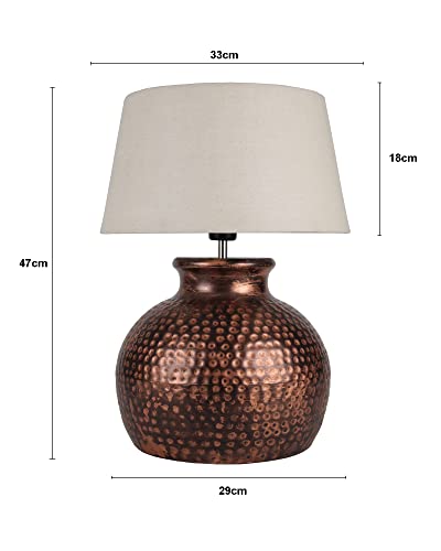 Homesake Antique Home Decor with Shade, Side Table Lamp, Night Lamp for Bedroom, Balcony/Room Decoration Items Outdoor - Pot Pack of 1