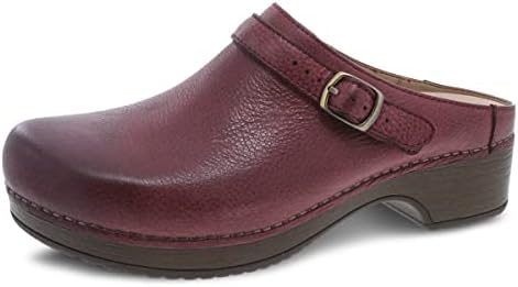Dansko Berry Slip-On Mule Clogs for Women – Memory Foam and Arch Support for All -Day Comfort and Support – Lightweight EVA Oustole for Long-Lasting Wear Ruby Milled Burnished 7.5-8 M US