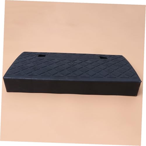 Rampa de bordillo de goma 50 x 27 x 9 cm, negra, de plástico, para vehículos, rampa inclinada para automóvil, scooter y motocicleta, uso en entrada de garaje miniatura 6
