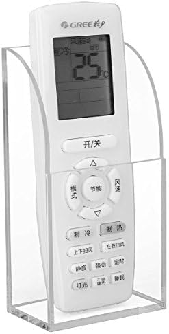 HBlife Acrylic Remote Holder Organizer, Clear TV Remote Control Holder Wall Mount Remote Caddy for Bedside, Media Organizer Storage Box 1 Compartment