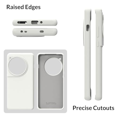 Image of SPRIG Compatible with Oneplus 12 Premium SilkTone (Liquid Silicone) Back Cover Drop Tested Shock Proof Mobile Case for Men, Women, Boys and Girls with Camera Protection (Light Grey)
