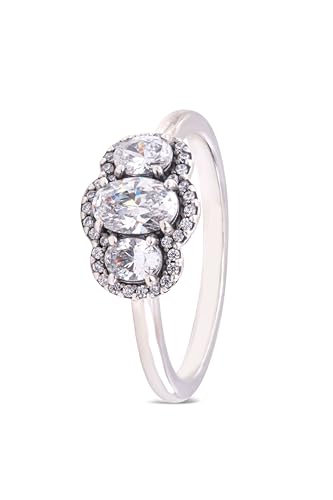 Bague Timeless Pandora en argent 190049C01 56 trois pierres zircone