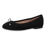 Weiches Obermaterial Tamaris Damen 1-1-22111-23 Geschlossene Ballerinas, Schwarz (Black 1), 36 EU