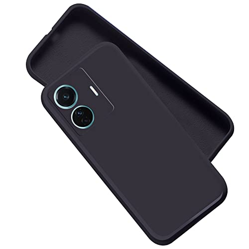 Image of A rtistque Back Cover Case for iQOO Z6 44W / Vivo T1 44W with Camera Protection | Shockproof TPU | Stylish Protective Design | Slim Fit | Ultra Matte | Vivo T1 44W / iQOO Z6 44W Back Cover - Black