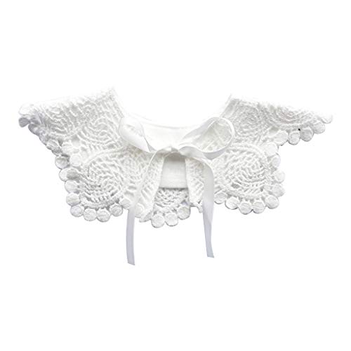Xdodnev New Baby Bibs with Lace 360 Degree Rotatable Cotton Infant Fake Collar