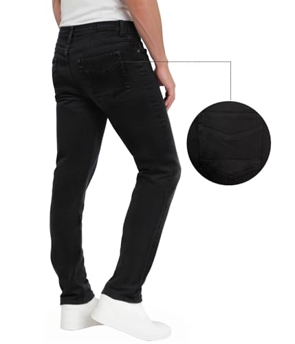 Image of ETHANOL Men's Straight Knit Denim Jeans