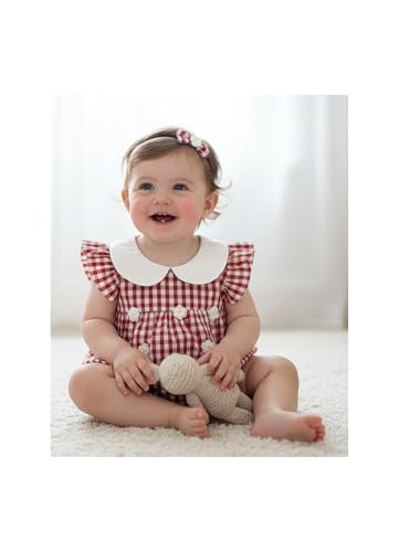 Image of The Root And Craft Newborn Baby Girl Photoshoot Dress - Romper & Head Band Clothing Set for Baby Girls |Adorable Photoshoot Prop|Rompers for New Born Baby(0-12 month)