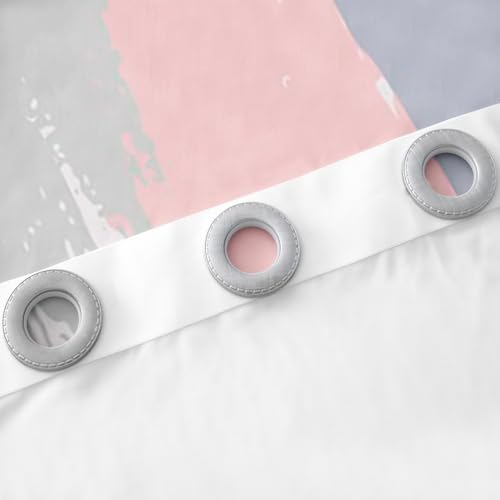 Feelyou Pink Navy Blue Graffiti Curtain Bedroom Living Room Abstract Geometric Blackout Curtain Modern Abstract Art Painting Darkening Drapes Artistic Smear Window Treatments (2 Panels, 42 x 90 Inch) - Image 5