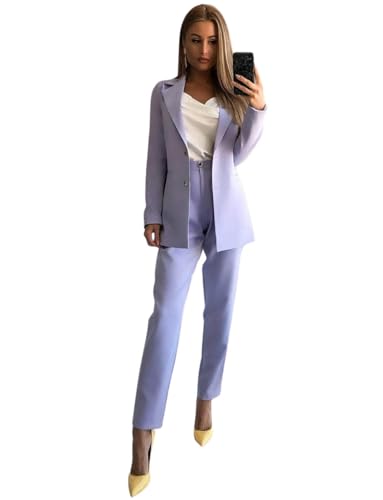 Costume deux pièces femme veste de smoking à bouton boutonnage simple noir chic