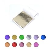 金箔 ヘア用 髪飾り 成人式 金粉 8x8.5cm 100枚 模造金箔 ヘア用 銀箔 髪用 髪飾り フレーク メイク アレンジ 成人式 結婚式 卒業式 七五三 ジェルネイル セルフネイル DIYジュエリー 工芸品 レジン 美術 絵画 年賀状のつけ アクセサリーパーツ デコ (アンティークゴールド)