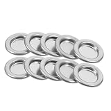 minkissy 30個 小さなトレイ香、ホルダー タワー香炉 お線香焚きホルダー 装飾香皿 香立てプレート ヴィンテージ香炉 香コーンスタンド 金属香コーンホルダー アルミニウム合金 Silver