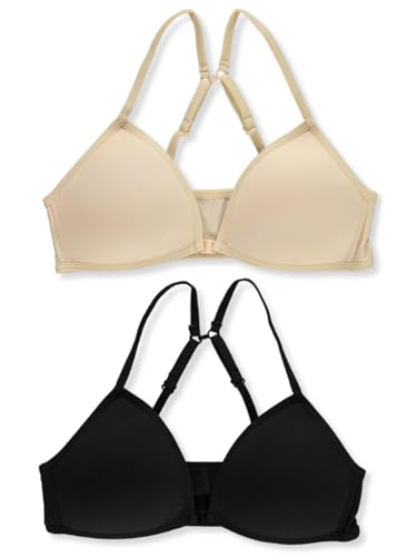 Rene Rofe Girls' 2-Pack Ribbed Pad Bras3