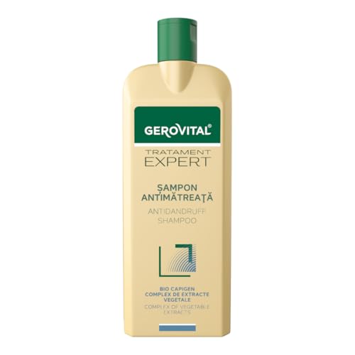Gerovital Champú Anticaspa - Acción Seborreguladora e Hidratante - Con Extractos Naturales de Bardana, Romero, Abedul, Cola de Caballo y Salvia - Para Pieles Sensibles y Cabellos Limpios, 400 ml