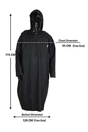 Image of ROCKSPORT Unisex Hooded Rain Poncho for Adult, Polyester Waterproof, lightweight,Reusable& Packable, long sleeve, One Size Fits Most, Free Size