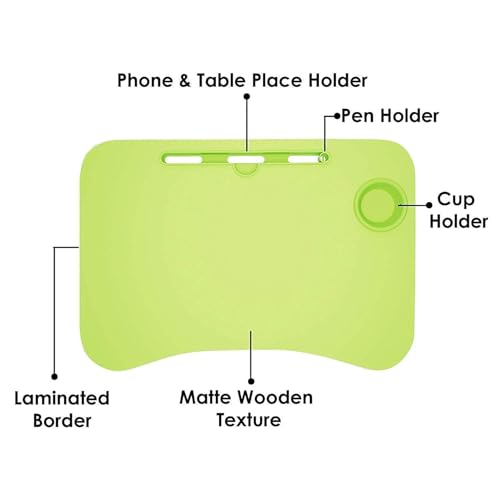 Image of Super Soft Glace Office Table for Home /Writing Desk for Office /Folding Table for School /Folding Study Table /Work from Home (Green)