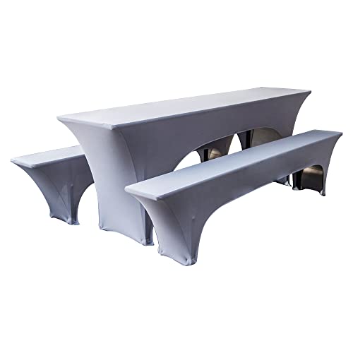 Tenger Home Elastische Hussen für Bierzeltgarnitur Biertischhussen...