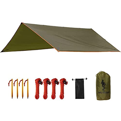 Bâche imperméable multifonction 3x3m auvent portable FREE SOLDIER marron